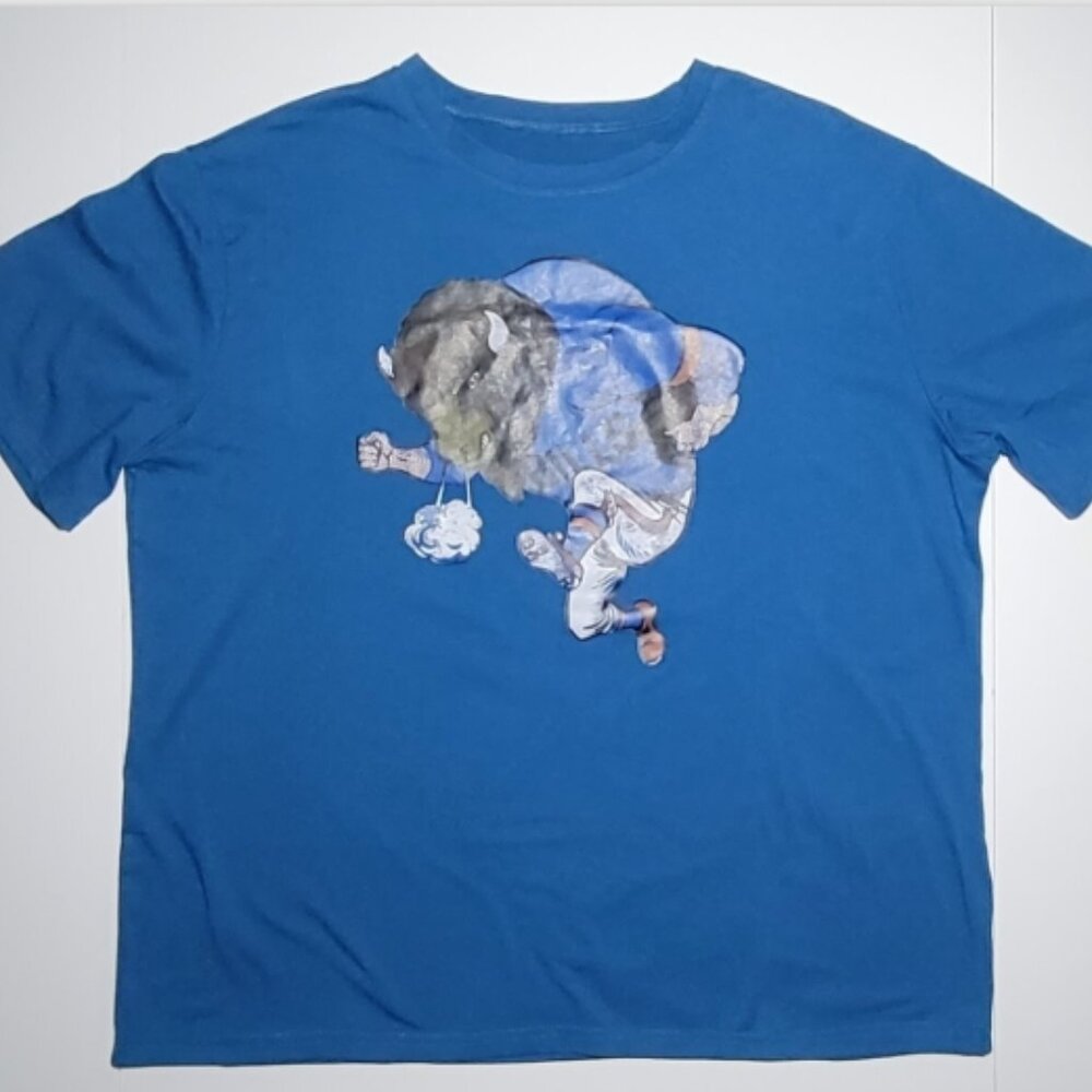 Buffalo Bills Circle the Wagons Mens Blue Short Sleeve T Shirt Size XL